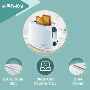 Bajaj ATX4 2-Slice Pop Up Toaster 750W | Browning Control | Auto Pop-Up | Compact & Easy to Clean Toaster - Image 4