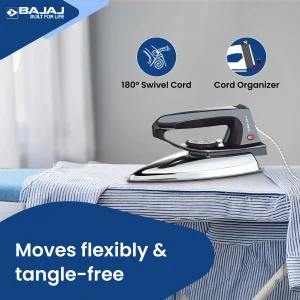 Bajaj DX2 Dry Iron 600 Watts | Lightweight & Non-Stick Soleplate - Image 3