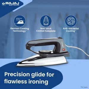 Bajaj DX2 Dry Iron 600 Watts | Lightweight & Non-Stick Soleplate - Image 4