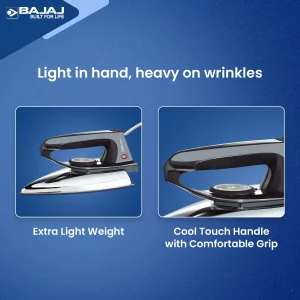 Bajaj DX2 Dry Iron 600 Watts | Lightweight & Non-Stick Soleplate - Image 5