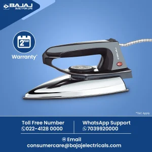 Bajaj DX2 Dry Iron 600 Watts | Lightweight & Non-Stick Soleplate - Image 6