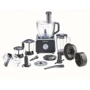 Bajaj FX-1000 DLX Food Processor 1000W – All-in-One Kitchen Machine with Multiple Attachments for Chopping, Grinding, Slicing & Kneading