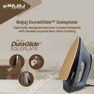 Bajaj Herculo 1100W Heavy Weight Dry Iron | DuraGlide Soleplate, Denim Mode, Non-Stick Coating, 2 Year Warranty - Image 3