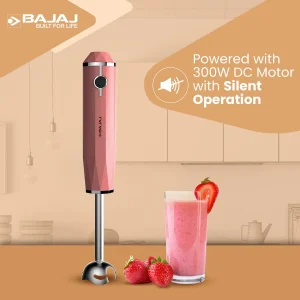 Bajaj Juvel 300W Hand Blender with Prism Design | Silent DC Motor | Durable Stainless Steel Blade | Lightweight Kitchen Hand Blender - Image 3