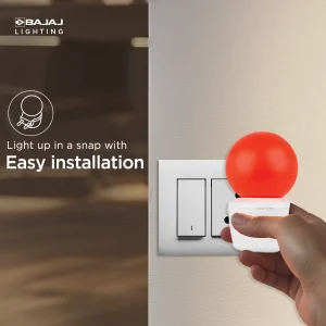 BAJAJ LEDZ Ping Pong Plug lamp 0.5w | Night Lamp For Home - Image 6