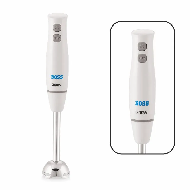 BOSS B141 Sparkle Hand Blender 300 Watts, Variable speed, 2 Years Warranty* ( Handblender for Home Uses )