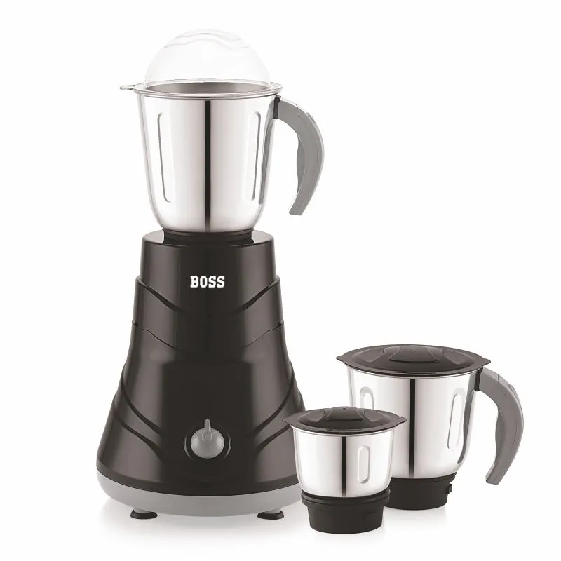 BOSS B264 Alpha 750W Mixer Grinder with Powerful Motor, 3 Stainless Steel Jars, 5 years warranty On Motor