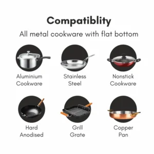 BOSS Flex 2200W Infrared Induction Cooktop with Grill Stand & Digital Display - Image 3