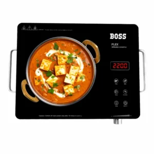 BOSS Flex 2200W Infrared Induction Cooktop with Grill Stand & Digital Display - Image 4