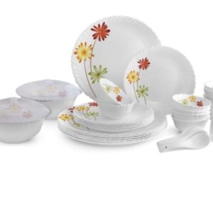 Cello Opalware Dazzle Dinner Set 37 Pieces – Margrita Design Print | Elegant Dinnerware Set - Image 3
