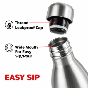 Cello Swift VacuSteel Stainless Steel Water Bottle | 24 Hours Hot & Cold Insulated Flask - Image 3