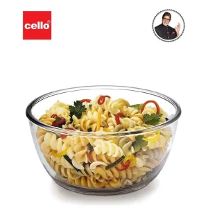 Cello Ornella Toughened Glass Mixing Bowl Without Lid, Microwave & Dishwasher Safe (500ml–2000ml)