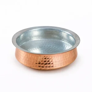 Pure Copper Lagan Handi with Hammered Finish & Inner Tin Coating (Kalai) ? Sizes 1 No, 2 No, 3 No & 4 No | Traditional Copper Cookware for Healthy Indian Cooking