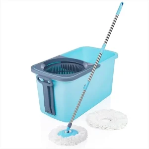 Elinor Star Spin Mop with Plastic Jali Bucket & 2 Refill Mop Heads