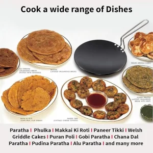 Hawkins Futura Hard Anodised Roti Tawa 22 cm – 4.06 mm Thick, Even Heat Cooking, Durable Hard Anodised Aluminium Tava - Image 5