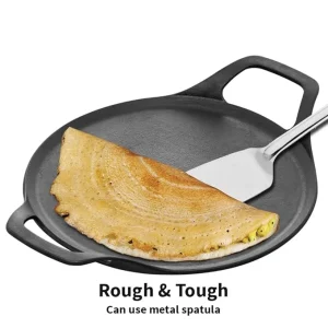 Hawkins Futura Cast Iron Dosa Tava 27 cm (CIDT27) | Naturally Non-Stick | Gas & Induction Compatible | 5 Year Guarantee - Image 6