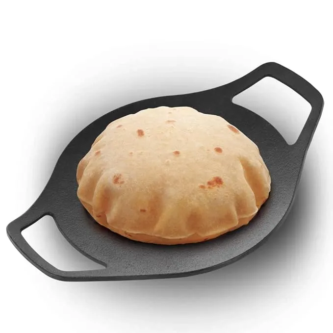 Hawkins Futura Cast Iron Tava 24 cm (CIT24) | Naturally Non-Stick Roti Tawa | Gas & Induction Compatible | 5 Year Guarantee