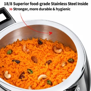 Hawkins Contura Triply Stainless Steel Pressure Cooker Inner Lid | Gas & Induction Compatible - Image 4