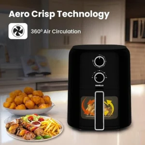 Havells Prolife Vista Air Fryer 4.2L 1350W | Low Oil Cooking, Aero Crisp 360°, See-Through Window - Image 6