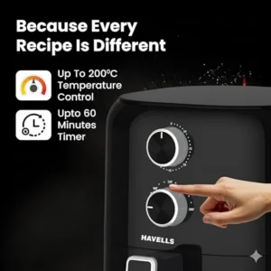 Havells Prolife Vista Air Fryer 4.2L 1350W | Low Oil Cooking, Aero Crisp 360°, See-Through Window - Image 7