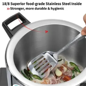 Hawkins Classic Triply Stainless Steel Pressure Cooker Inner Lid Gas & Induction Compatible 1.5L 2L 3L 5L - Image 3