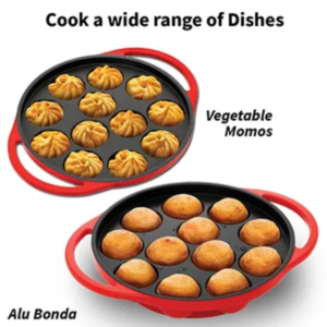Hawkins Die-Cast Nonstick Appe Pan 24 cm with Glass Lid (NAPE24G) – 12 Cups Appam/Paniyaram Pan, Gas Stove Compatible - Image 6