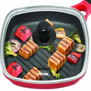 Hawkins Futura Induction Die Cast Grill Pan 26cm with Glass Lid Nonstick Healthy Grilling - Image 9