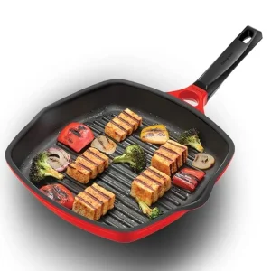 Hawkins Futura Die Cast Grill Pan 30 cm (DCGP30) – Nonstick, Healthy Grilling, Even Heating, Heavy Duty Grill Pan