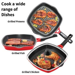 Hawkins Futura Die Cast Grill Pan 30 cm (DCGP30) – Nonstick, Healthy Grilling, Even Heating, Heavy Duty Grill Pan - Image 7