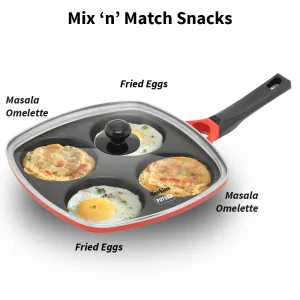 Hawkins Die Cast Multi Snack Pan 30cm with Glass Lid (DCMS30G) | Nonstick Pancake & Mini Uttapam Pan - Image 6