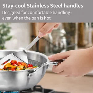 Hawkins Tri-Ply Shielded PRO Deep Fry Pan 3.5L (PSNK35G) with Glass Lid | Stainless Steel | Nonstick Kadhai | Gas, Induction & Oven Safe - Image 4