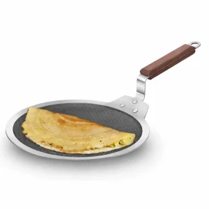 Hawkins Triply Stainless Steel Shielded Nonstick Dosa Tawa 28 cm (NSDT28) – Honeycomb Nonstick, Induction & Gas Compatible