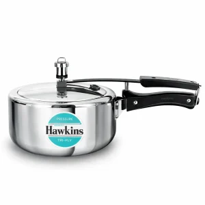 Hawkins Tri-Ply Stainless Steel Pressure Cooker Cum Pan 3L (SSTPP3) | 3mm Extra Thick | Gas & Induction Compatible | 5 Year Guarantee