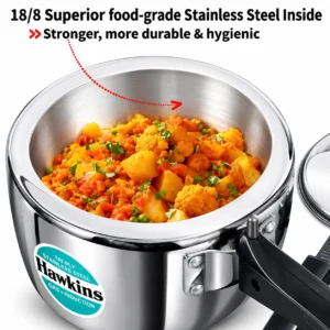 Hawkins Tri-Ply Ventura Stainless Steel Pressure Cooker Inner Lid | Gas & Induction Compatible - Image 4