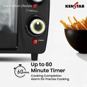 Kenstar Durachef OTG 17L | 1200W Compact Oven Toaster Grill with Timer | Bake, Toast & Grill - Image 4
