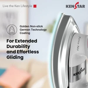 Kenstar Ferro Neo Heavy Weight Iron ? 1000W, Golden Non-Stick Technology - Image 3