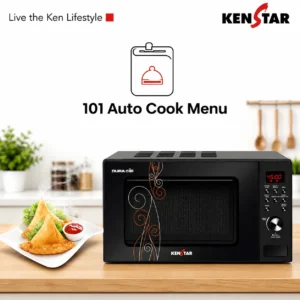 Kenstar Durachef 20L Convection Microwave Oven | 1350W, 101 Auto Cook Menus, Digital Display - Image 3