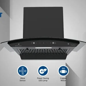 Kutchina Scot 60cm Auto Clean Chimney with Powerful Suction & LED Lights - Image 4