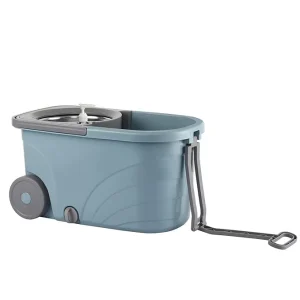 Kleeno by Cello Max Clean Deluxe Spin Mop with Steel Jali, Big Wheel & 1 Extra Microfiber Refill - Image 4