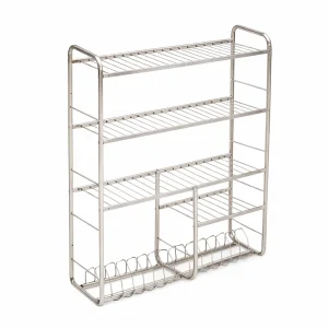 Lokseva Stainless Steel Kitchen Rack | Dish Stand | Wall Hanging Kitchen Stand | Rust-Free | Sizes Small to Large