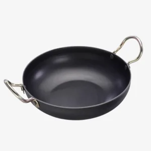 Martin Mild Steel Flat Kadhai 1no.  1500ml (Gas & Induction Friendly)