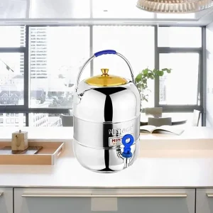 Mintage Stainless Steel Water Matka with Tap 15 No. (13 Litre) – Elegant Water Storage Pot for Home & Kitchen
