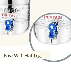 Mintage Stainless Steel Hammered Matka With Tap 25 No. (23 Litre) – Premium Water Storage Pot for Home & Kitchen - Image 4