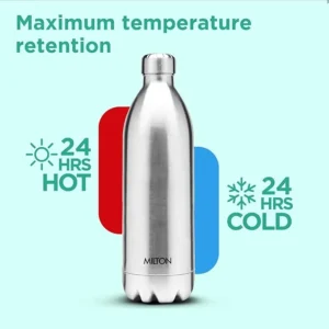 Milton Duo DLX 1500 Thermosteel Vacuum Insulated Water Bottle, 24 Hours Hot & Cold, Stainless Steel Flask (1500ml) - Image 4