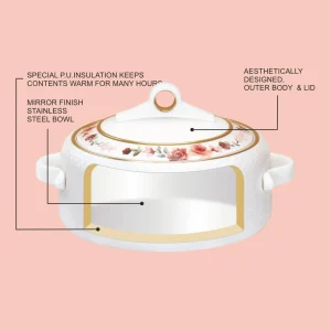 Nayasa Corel 1500ml Insulated Casserole with Stainless Steel Inner | Hot Pot Roti Container for Kitchen & Dining - Image 4