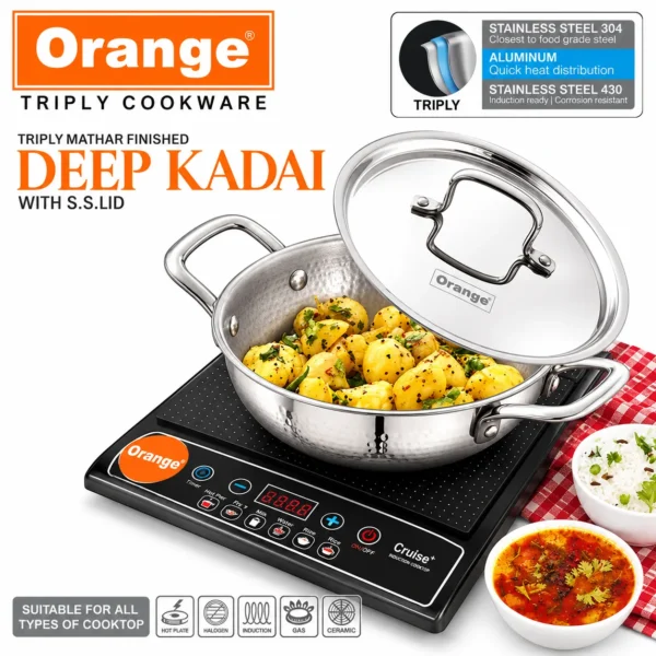 ORANGE TRIPLY HAMMER KADAI_3
