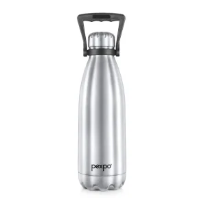 PEXPO ECHO 1500ml Insulated Stainless Steel Water Bottle | Hot & Cold Vacuum Flask | Leakproof, ISI Certified, Made in India
