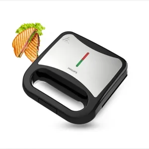 Philips HD3010/80 700W Sandwich Maker | Flat & Grill Plates | Non-Stick | Fast Heating