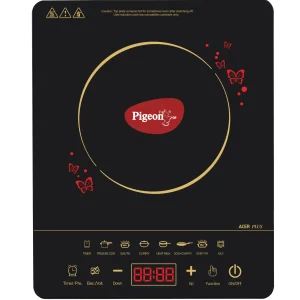Pigeon Acer Plus Induction Cooktop 1800W | Fast Heating Energy Efficient Electric Induction Stove with Preset Indian Cooking Menus