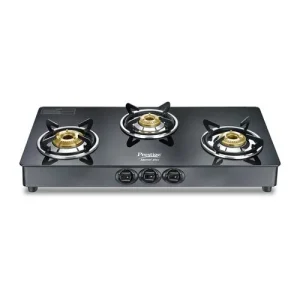 Prestige Marvel Plus 3 Burner Gas Stove GTM 03 AI | Auto Ignition, Toughened Glass Top, Jumbo Burner